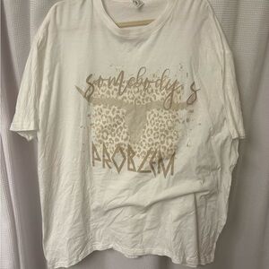 Women's White Graphic Tee